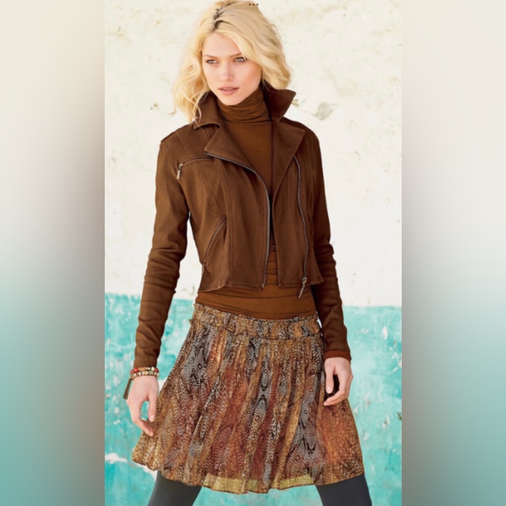 New Peruvian Connection Pleated Chiffon Skirt